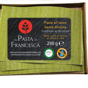 Talianske cestoviny Lazane bez lepku špenátové 250g La Pasta di Francesca